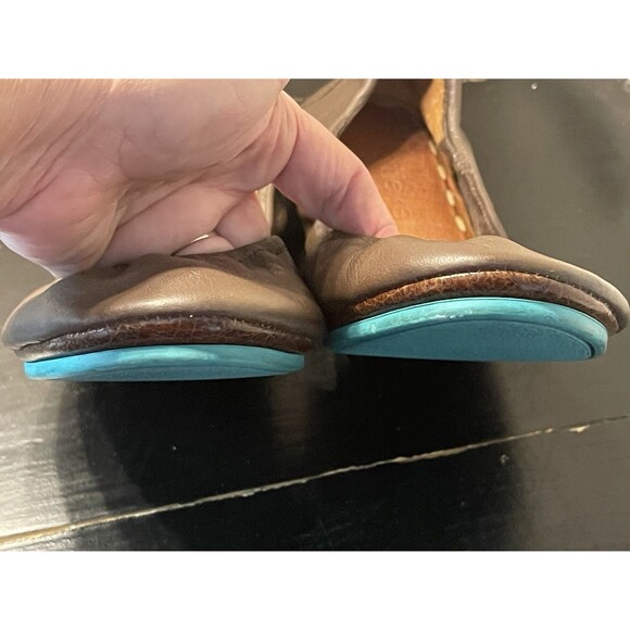 TIEKS By Gavrieli Matte Leather Women's Ballet Flats Shoes Size: 9 Brown Teal - Picture 3 of 10